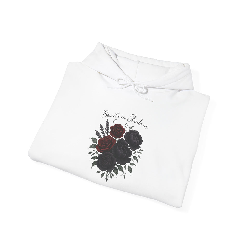 Floral Moon Hoodie — 'Beauty in Darkness' Graphic Pullover