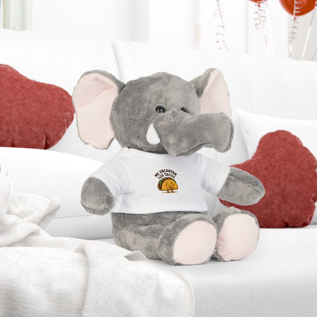 Classic Brown Bear Plush Toy with White T-Shirt | Customizable Shirt