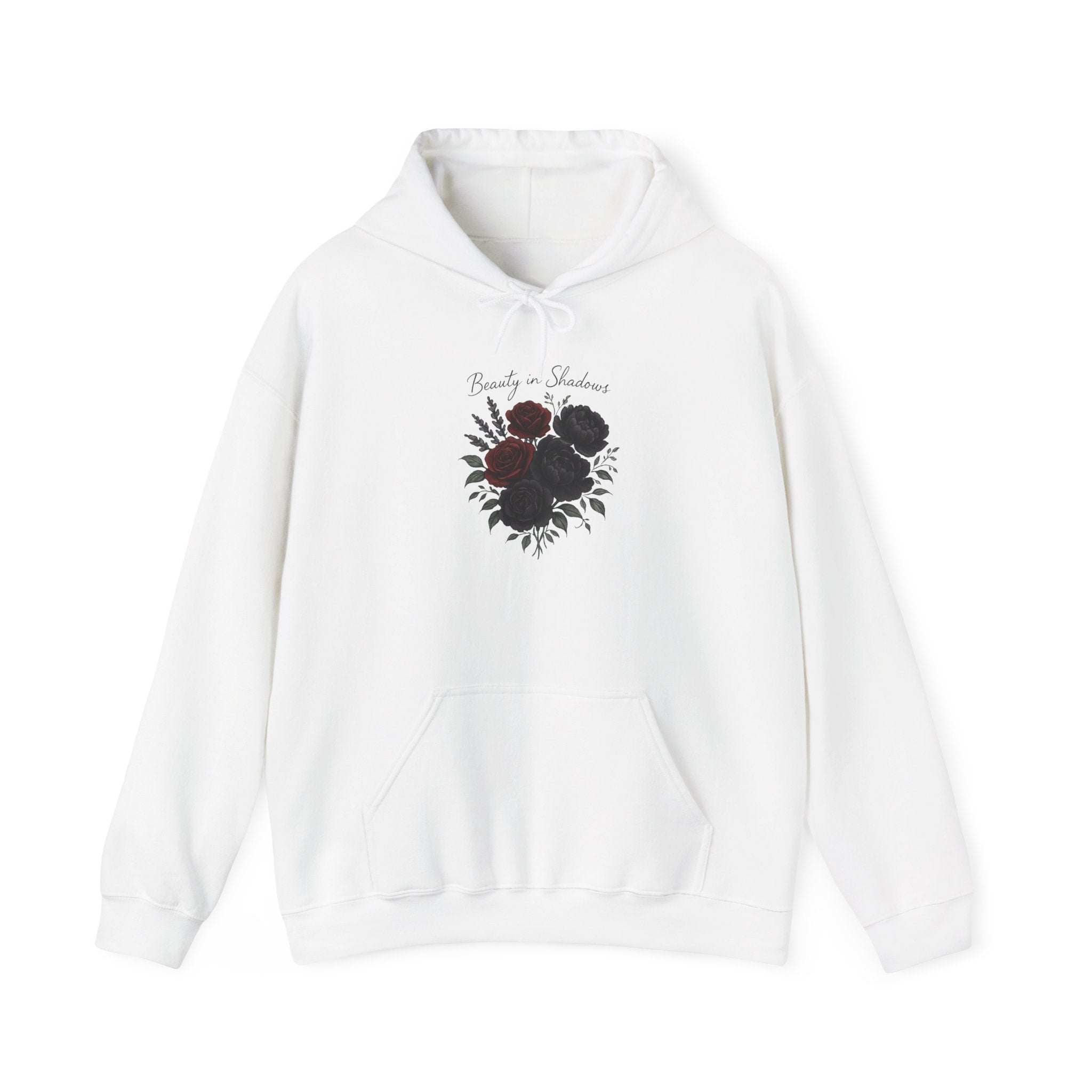 Floral Moon Hoodie — 'Beauty in Darkness' Graphic Pullover