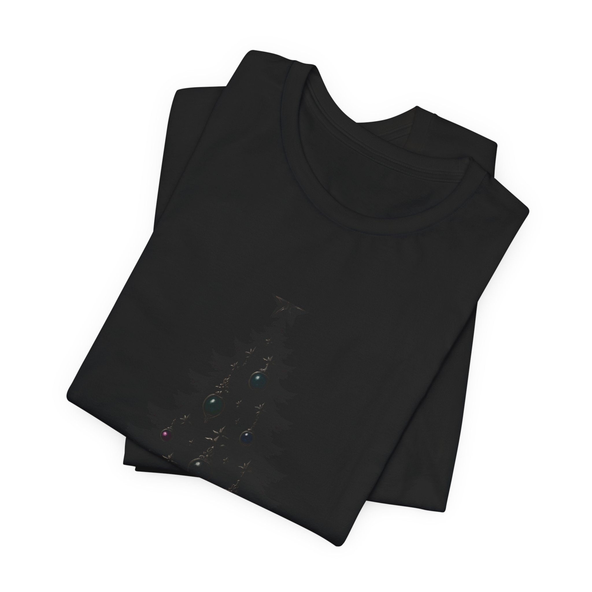 Gothic Christmas Tee — 'Merry Gothmas' Black Tree Graphic