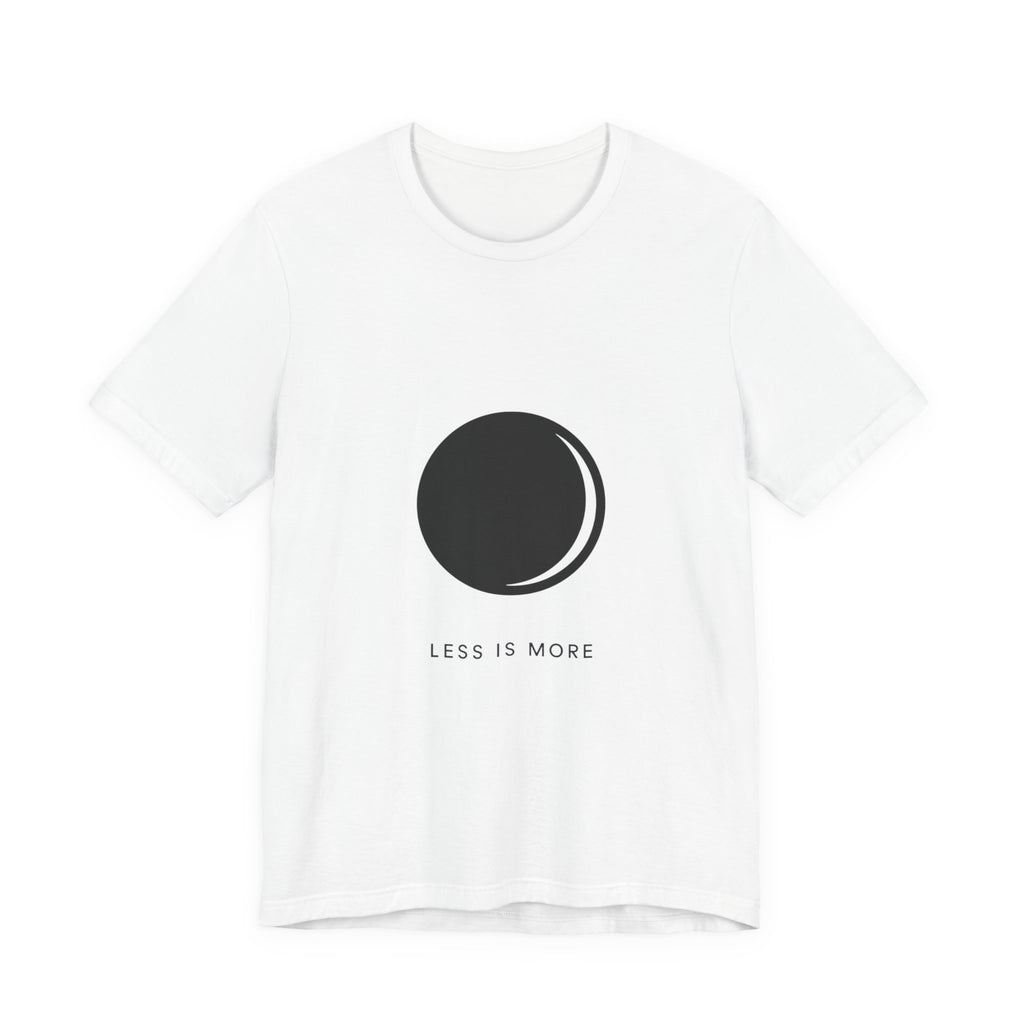 Minimal Moon Graphic Less Is More Tee | Minimalist Astronomy Shirt