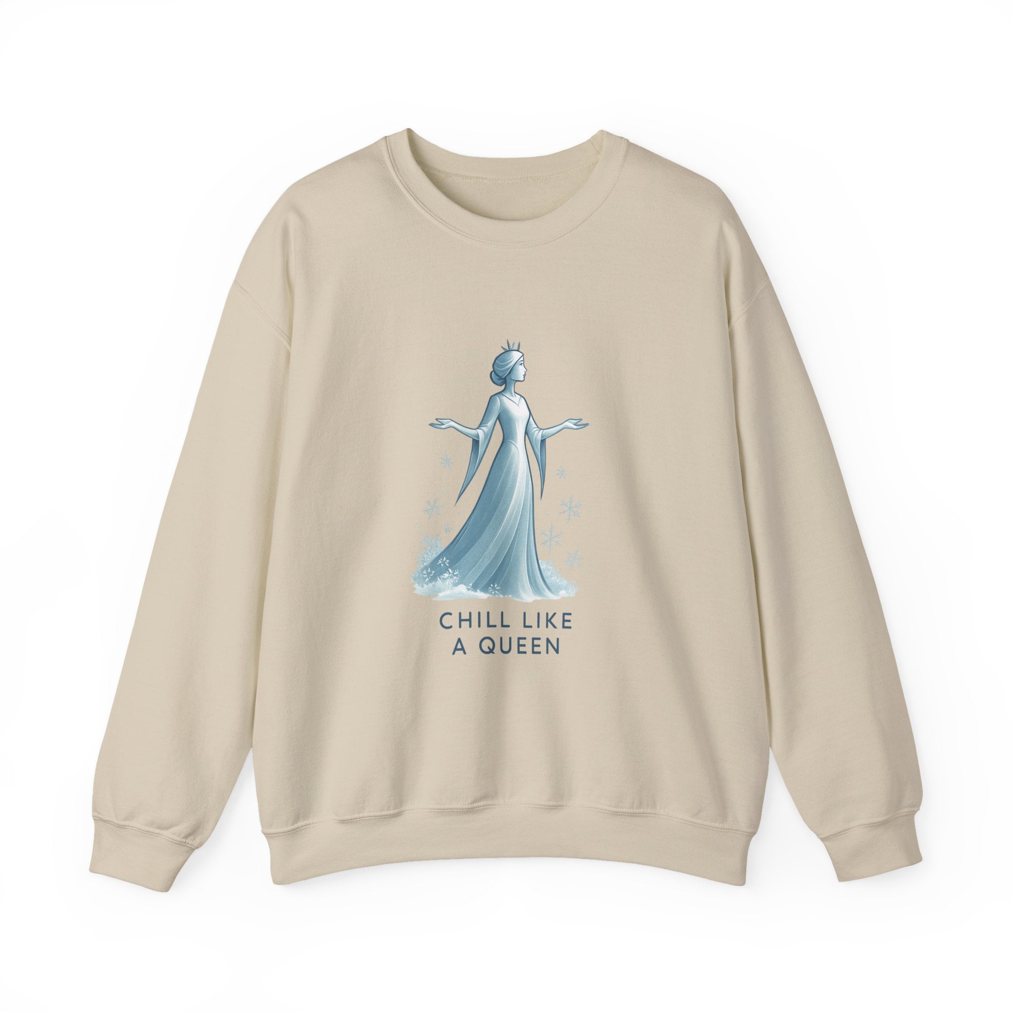 Chill Like a Queen Sweatshirt — Cozy Frozen-Inspired Crewneck
