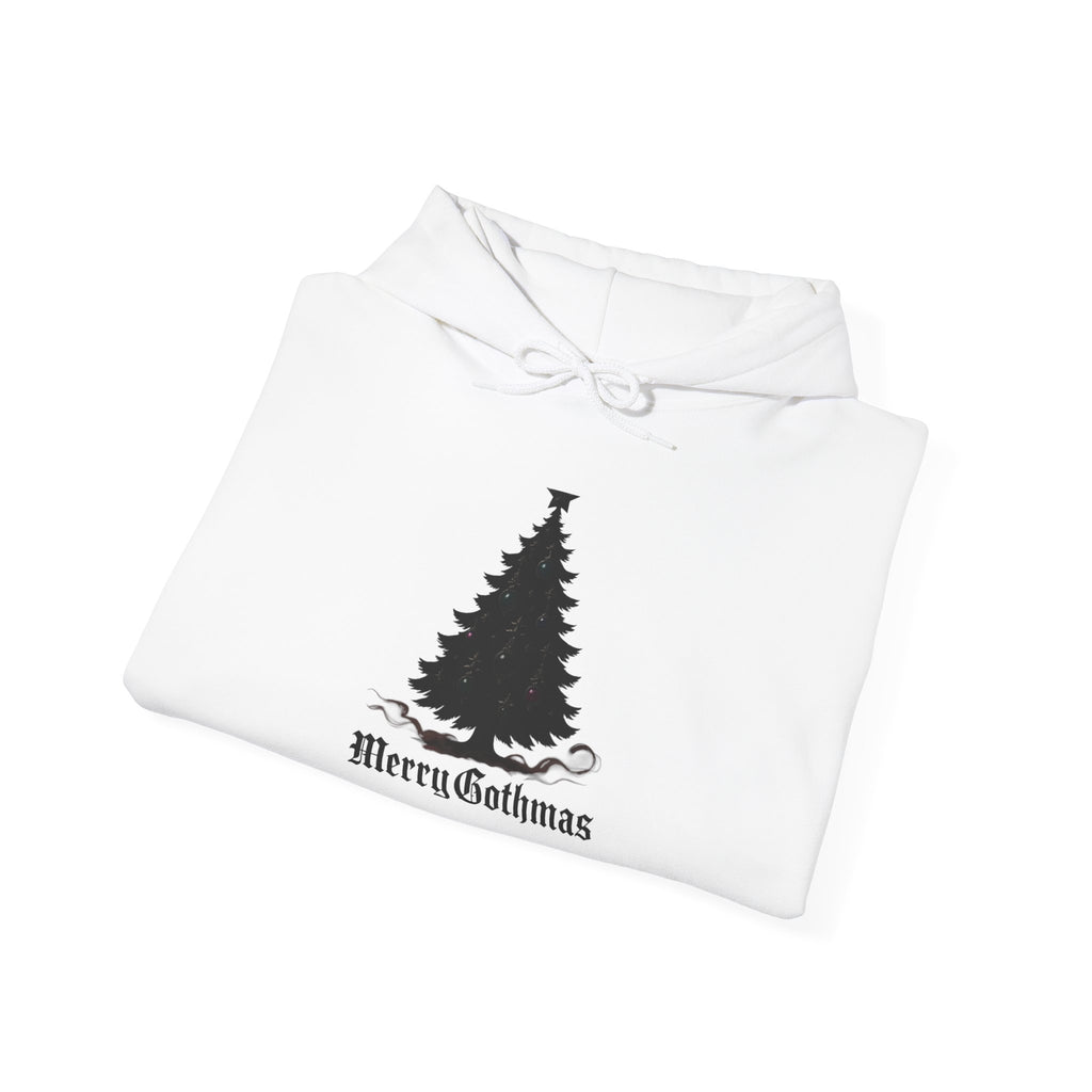 Gothic Christmas Tree Hoodie — "Merry Gothmas" Holiday Sweatshirt