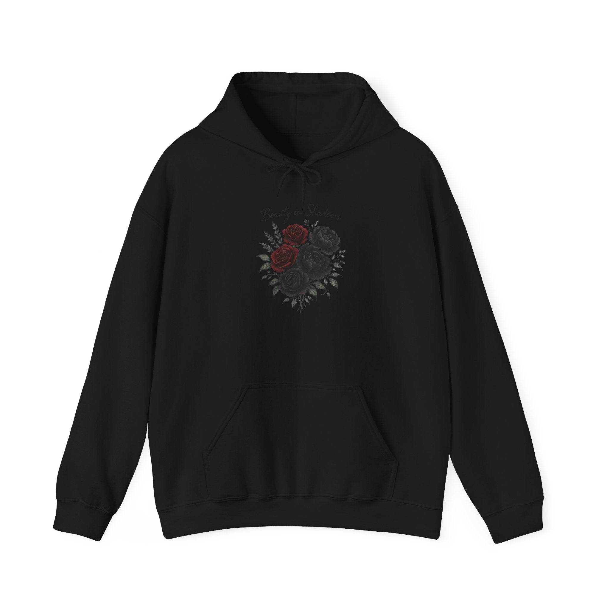 Floral Moon Hoodie — 'Beauty in Darkness' Graphic Pullover