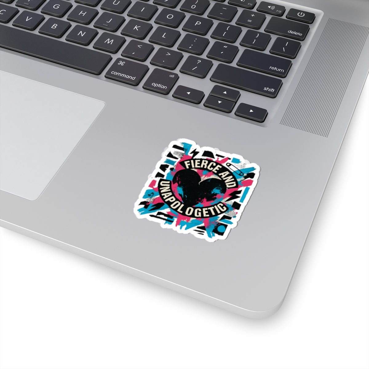Fierce and Unapologetic Heart Sticker — Bold Kiss-Cut Decal for Laptops & Journals