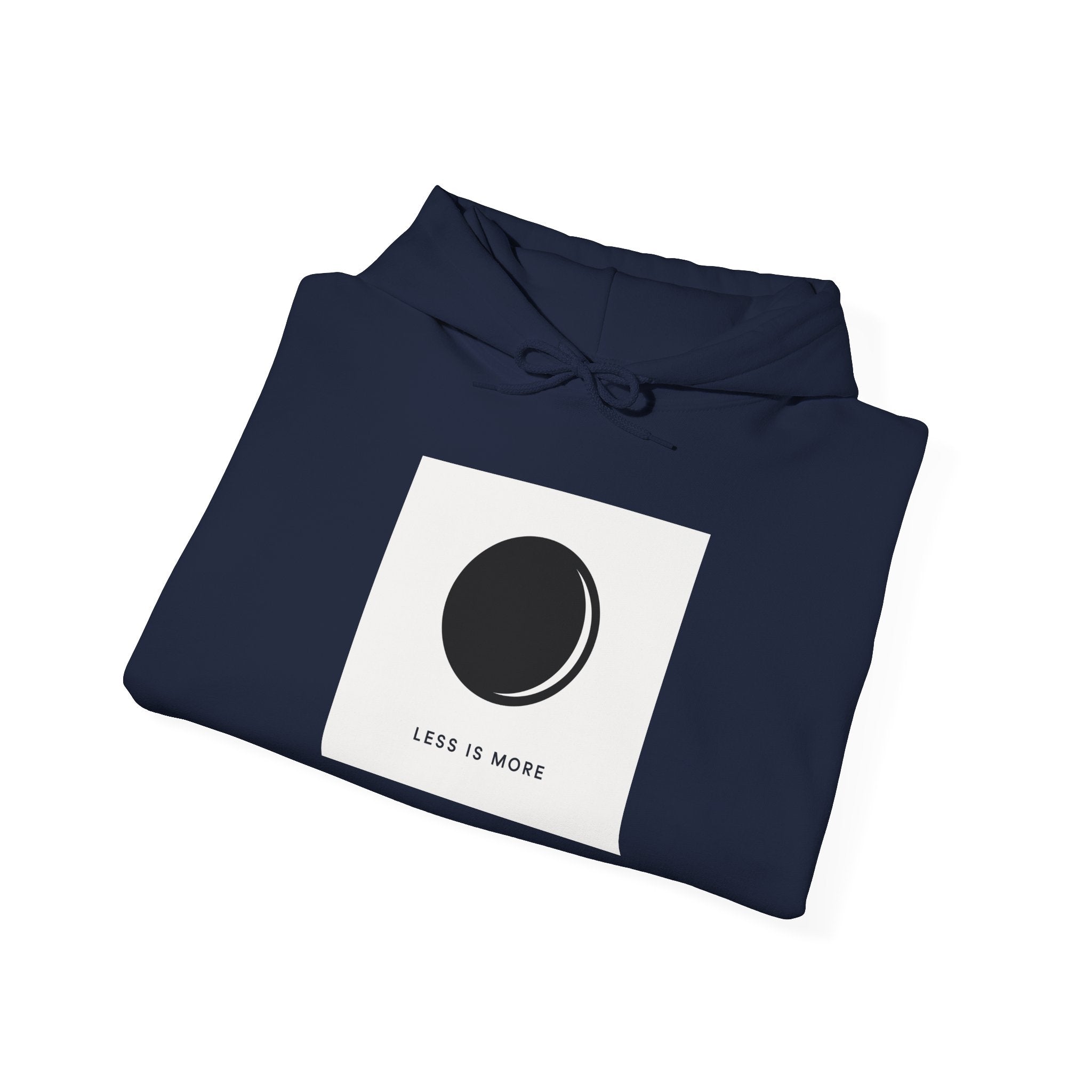 Lunar Minimalist Hoodie — 'Less Is More' Moon Graphic