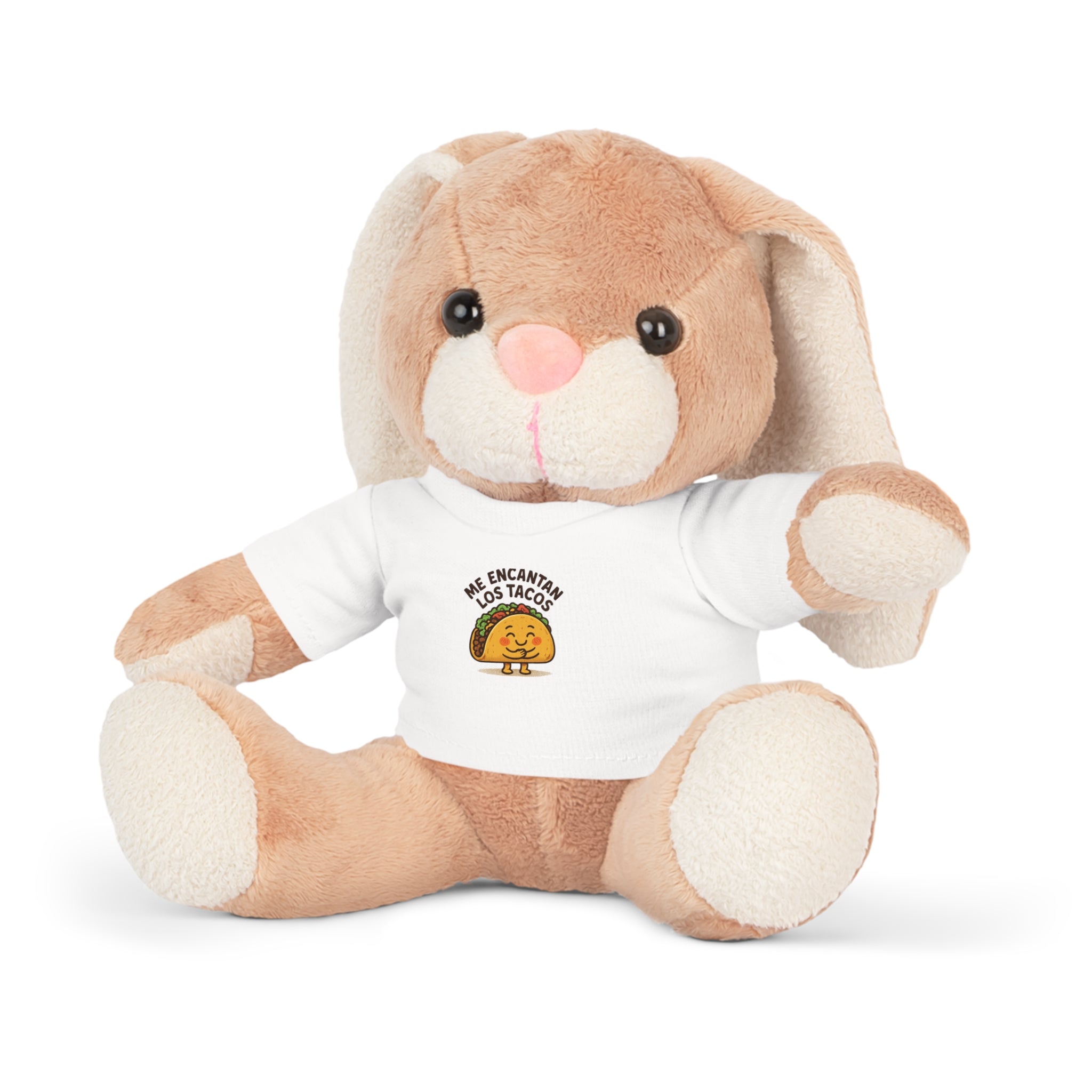Classic Brown Bear Plush Toy with White T-Shirt | Customizable Shirt