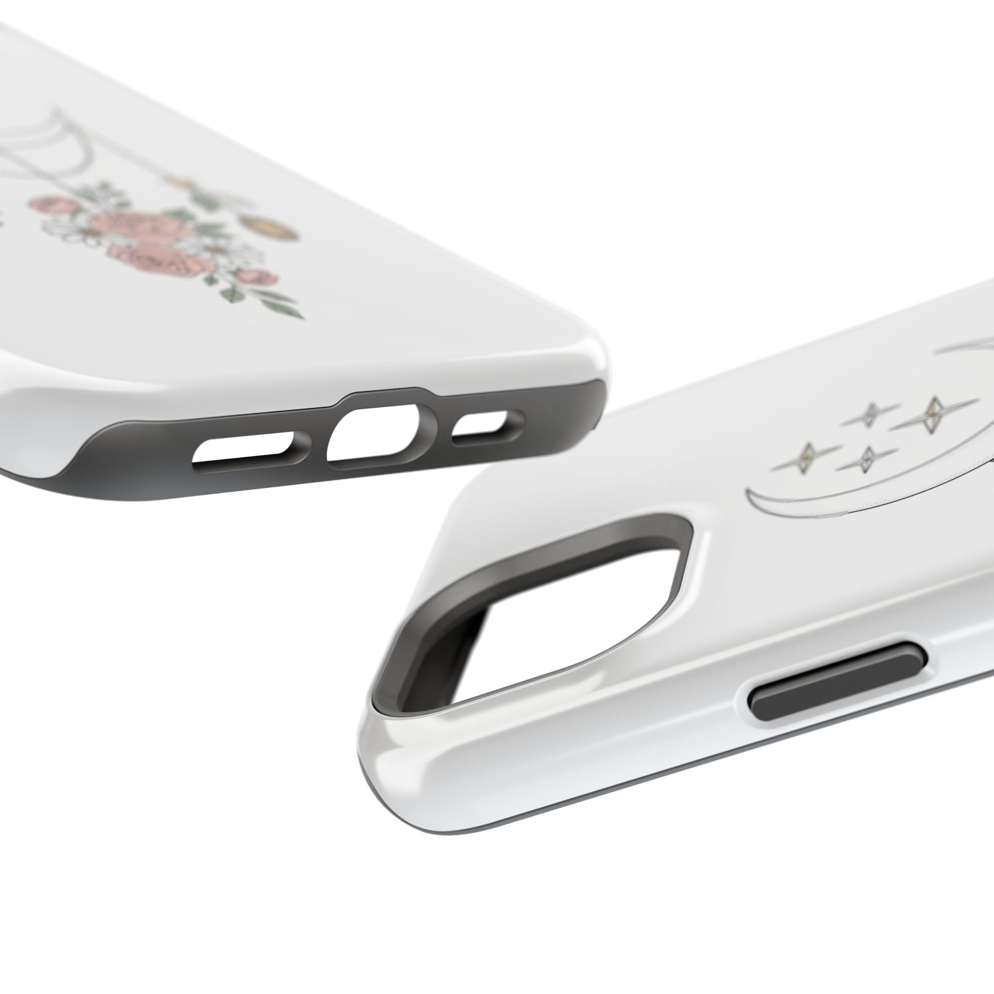 Moon & Roses Magnetic Impact Phone Case — Celestial Floral iPhone Cover