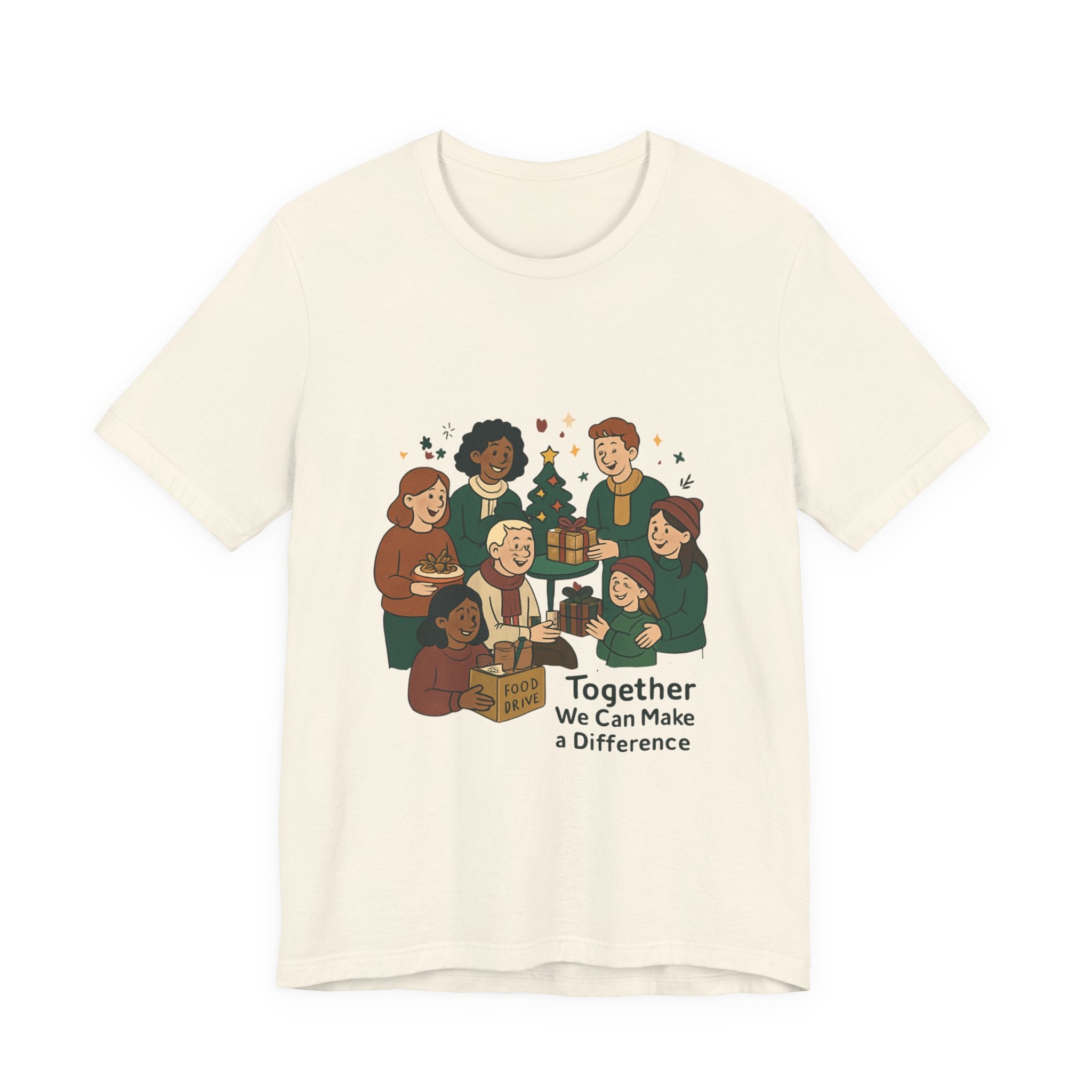 Together We Can Make a Difference Tee — Community Giving Holiday T-Shirt