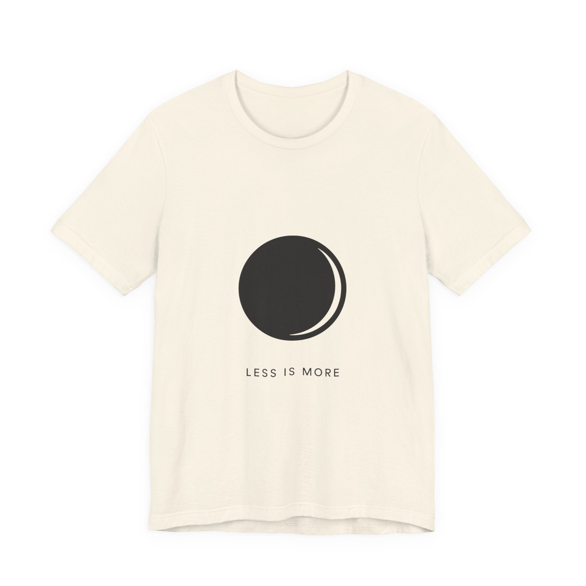 Minimal Moon Graphic Less Is More Tee | Minimalist Astronomy Shirt