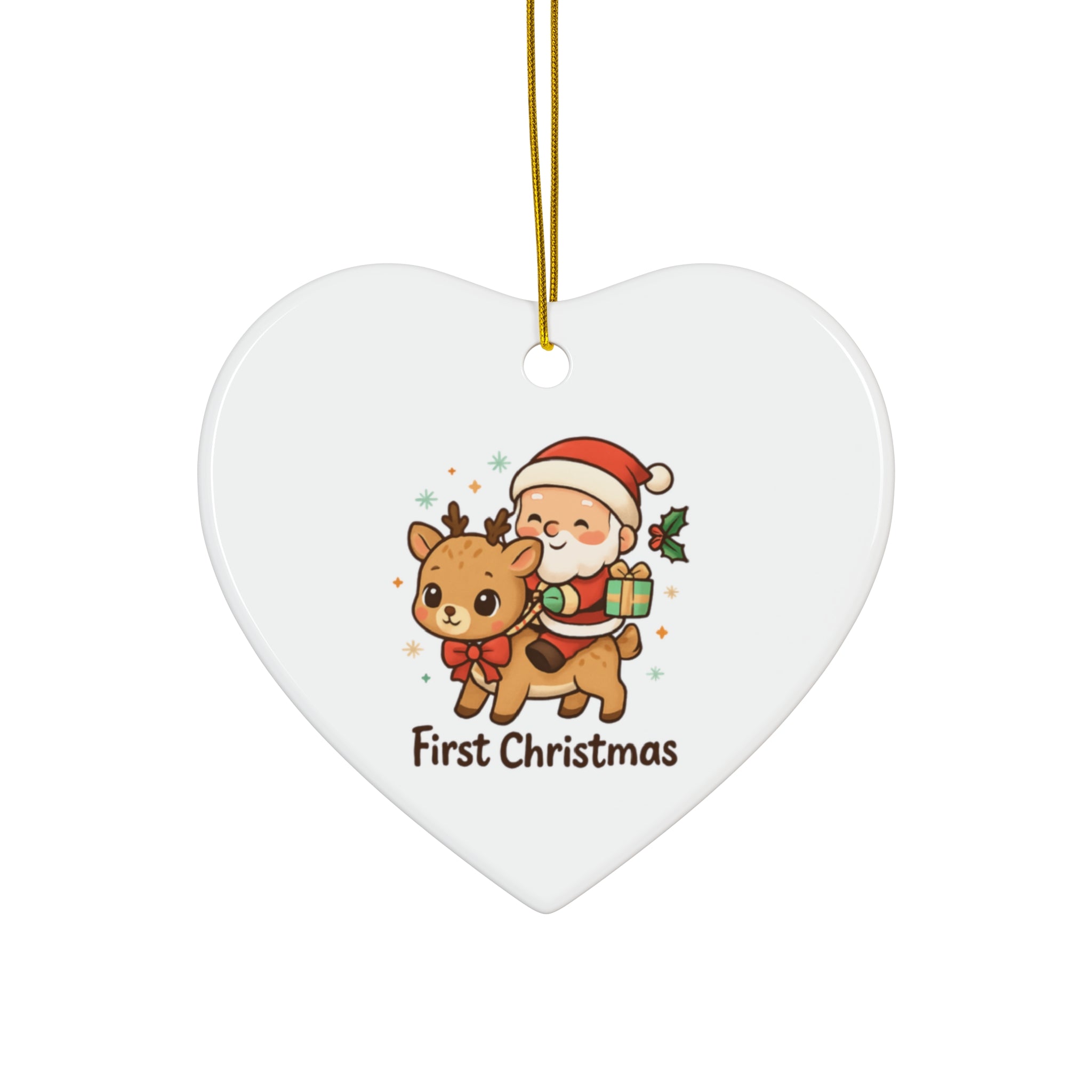 First Christmas Ceramic Ornament — Star Shape Baby Keepsake