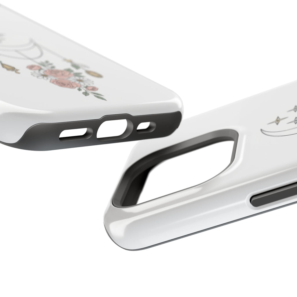 Moon & Roses Magnetic Impact Phone Case — Celestial Floral iPhone Cover