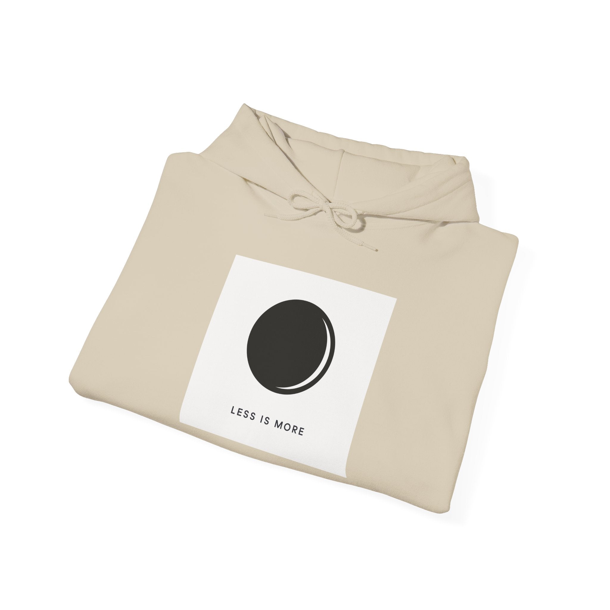 Lunar Minimalist Hoodie — 'Less Is More' Moon Graphic