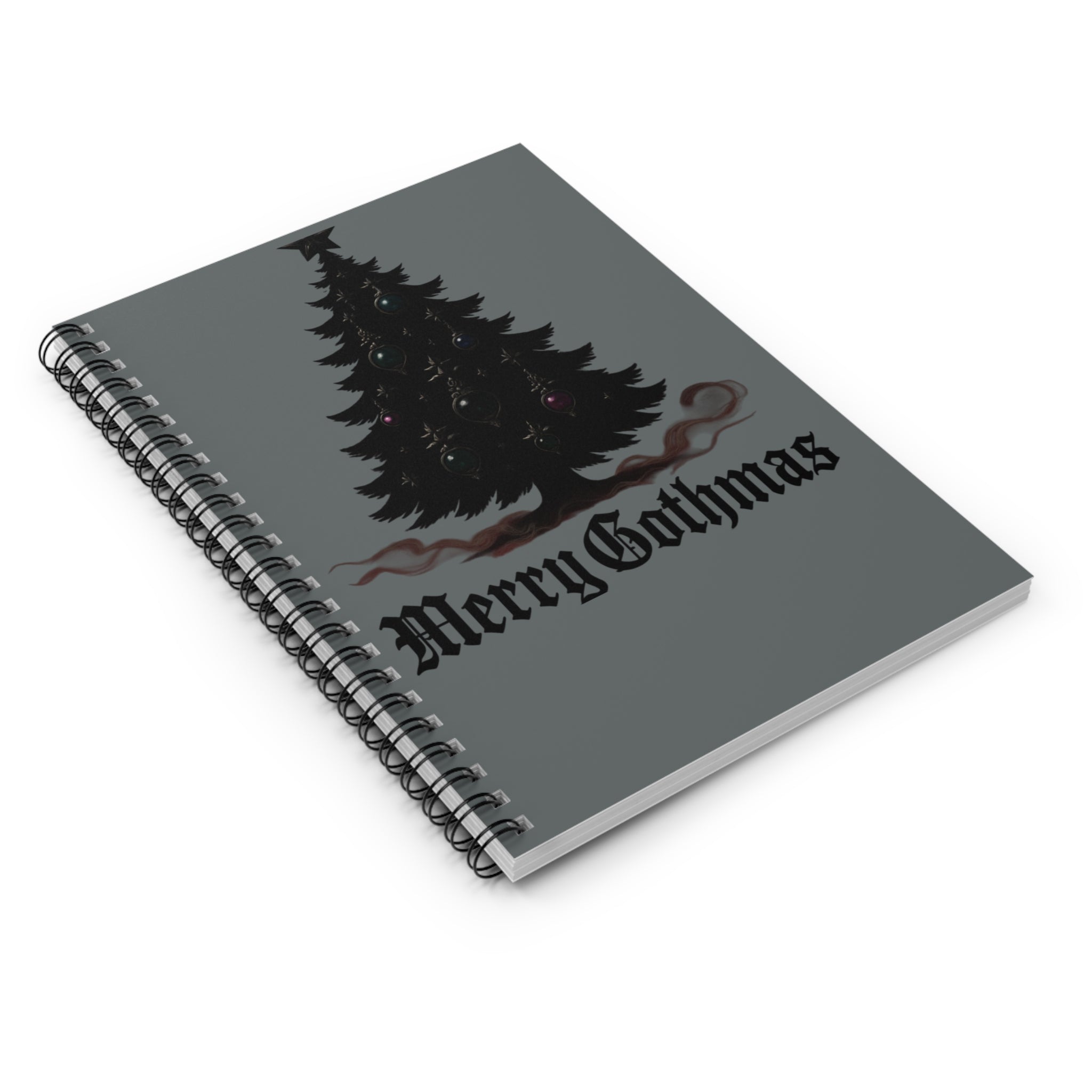Gothic Christmas Spiral Notebook — "Merry Gothmas" Ruled Journal