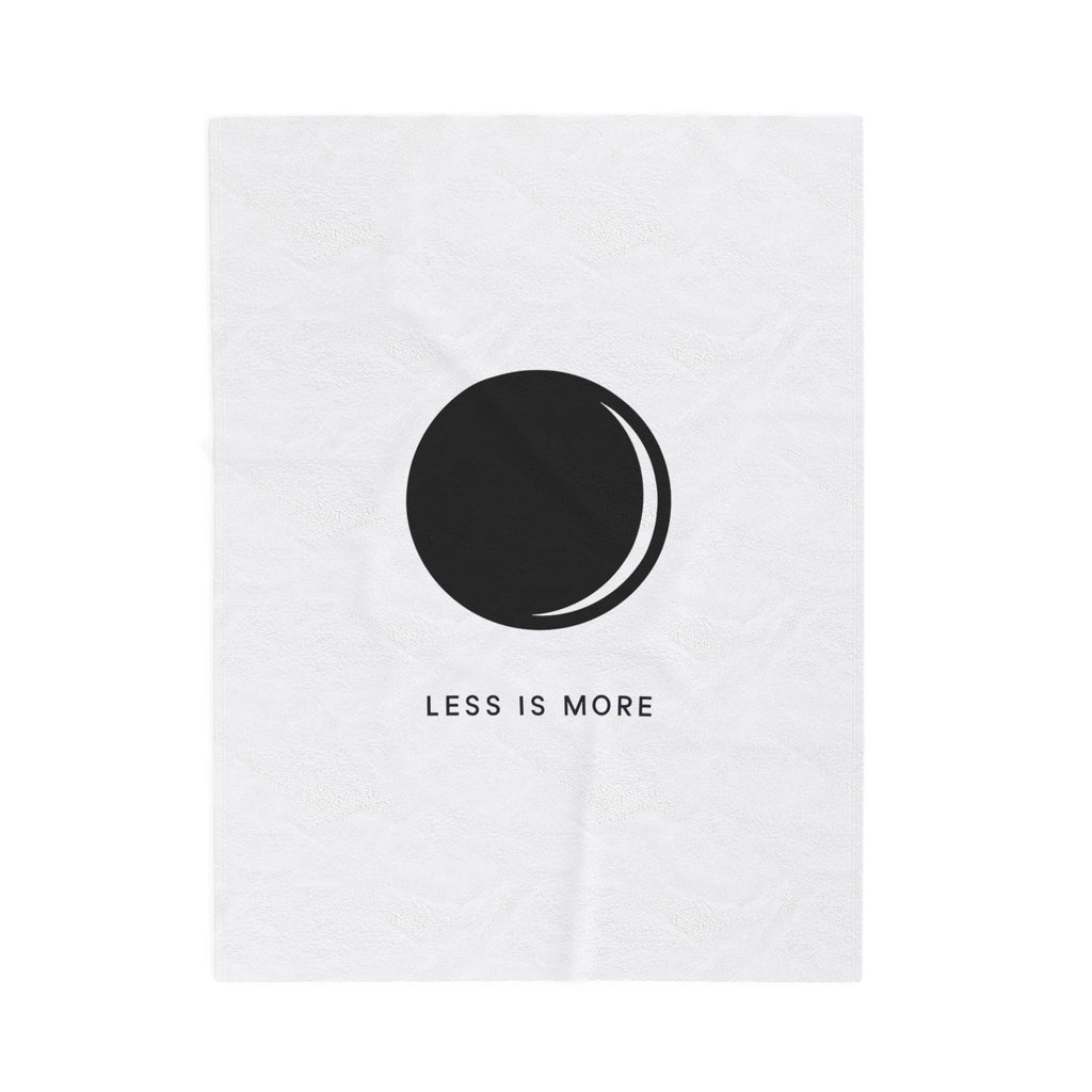Velveteen Plush Blanket – Minimal Moon 'Less Is More' Throw