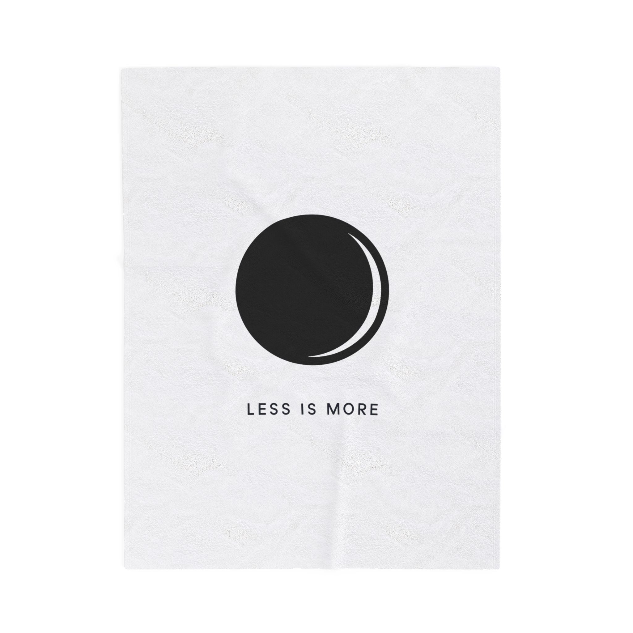 Velveteen Plush Blanket – Minimal Moon 'Less Is More' Throw