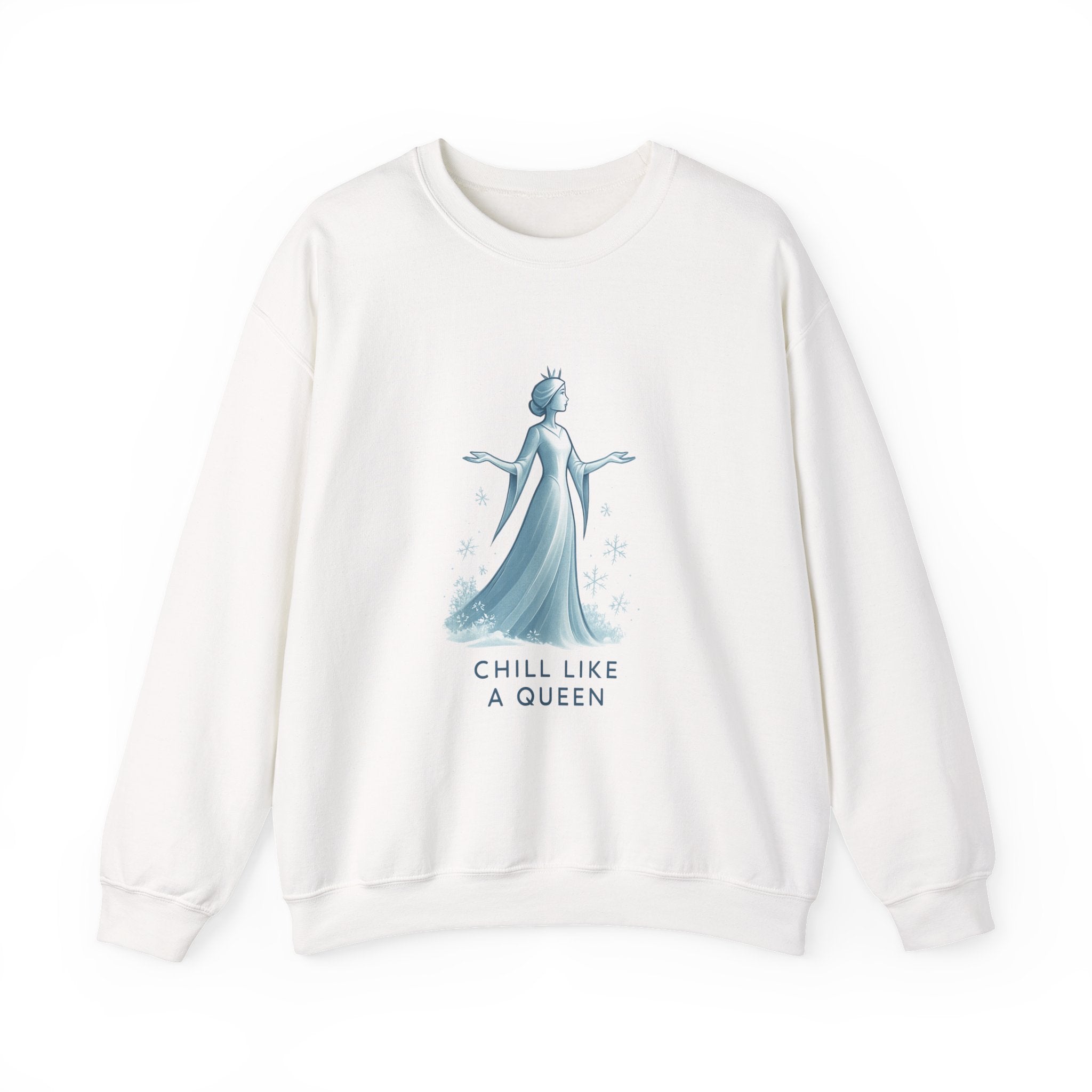 Chill Like a Queen Sweatshirt — Cozy Frozen-Inspired Crewneck