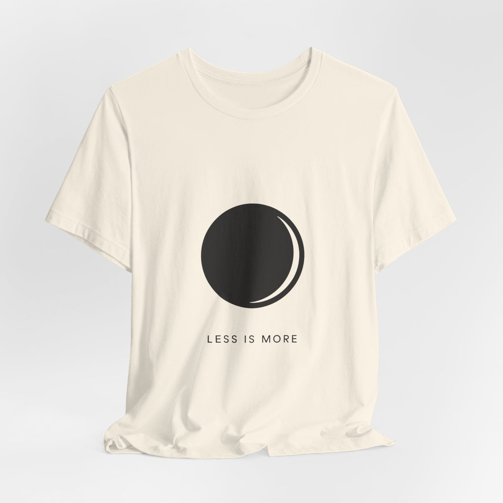 Minimal Moon Graphic Less Is More Tee | Minimalist Astronomy Shirt