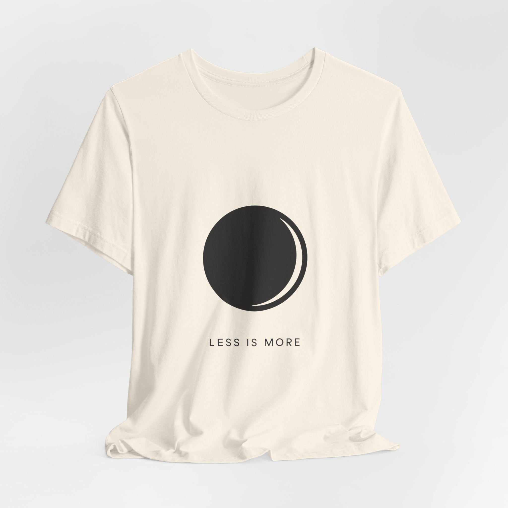 Minimal Moon Graphic Less Is More Tee | Minimalist Astronomy Shirt