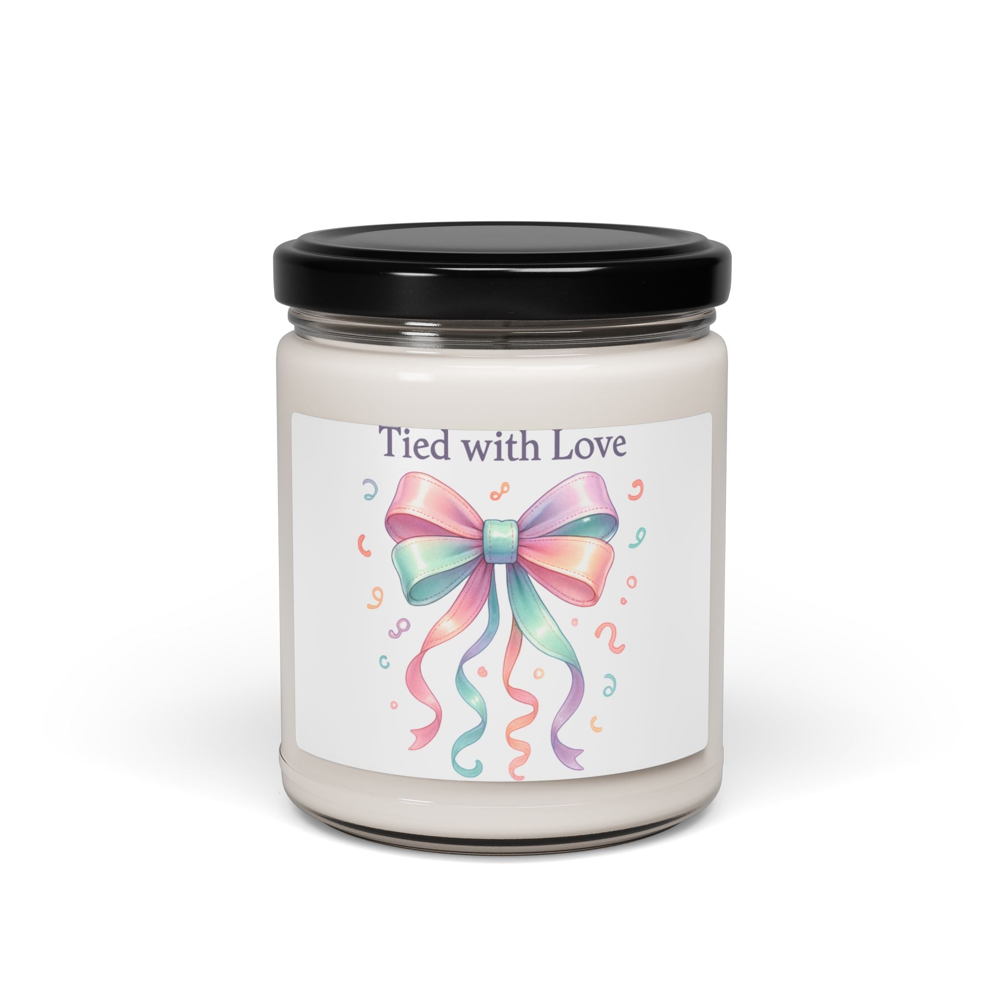 Tied with Love Scented Soy Candle — 9oz Pastel Ribbon Gift Candle