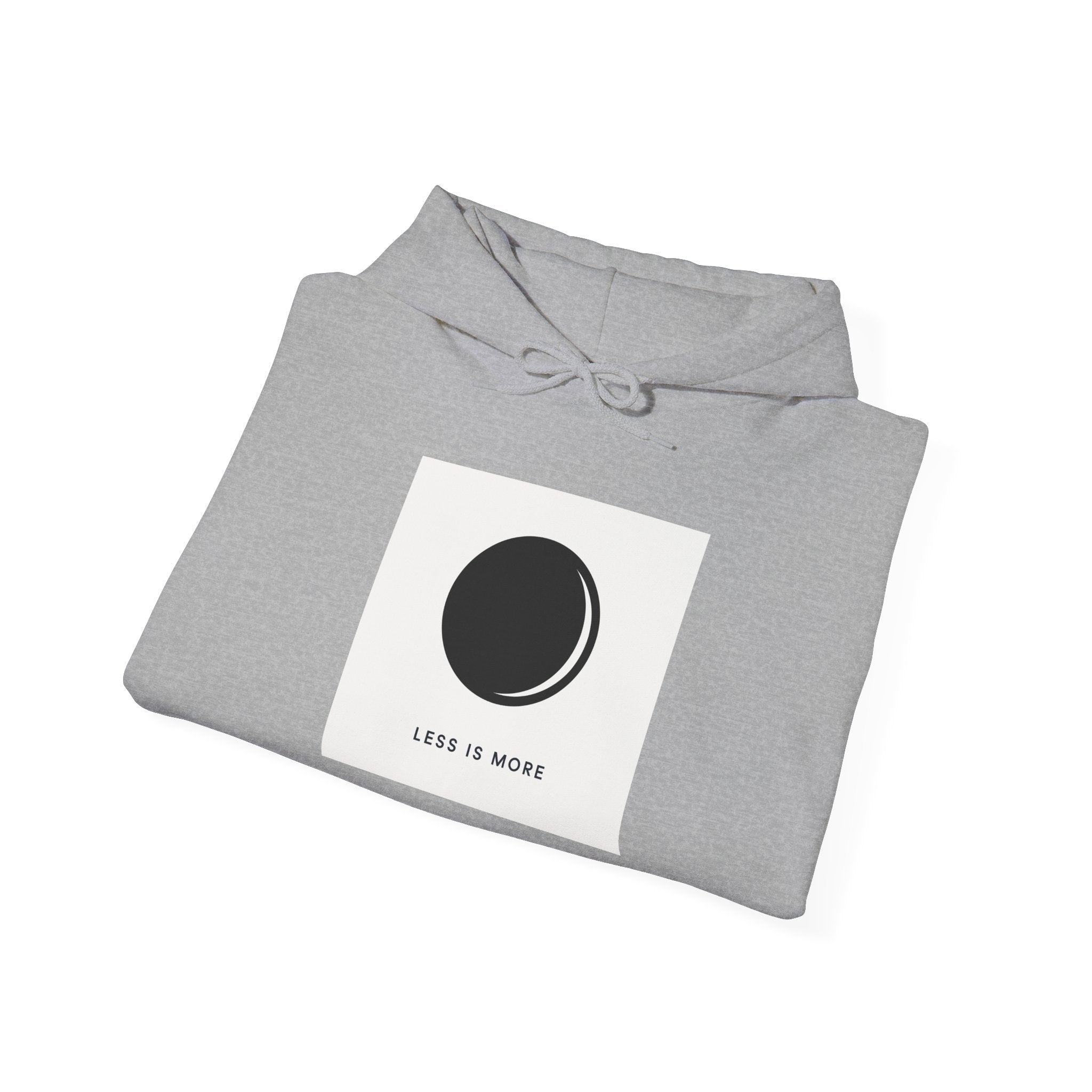 Lunar Minimalist Hoodie — 'Less Is More' Moon Graphic
