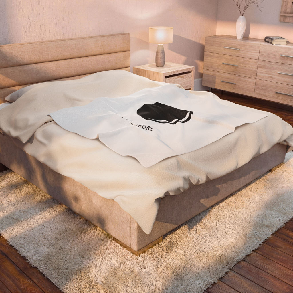 Velveteen Plush Blanket – Minimal Moon 'Less Is More' Throw