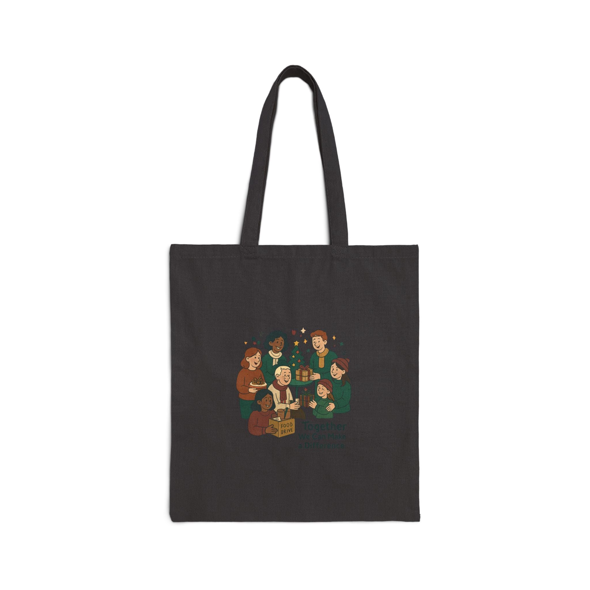 Tote Bag — "Together We Can Make a Difference" Eco-Friendly Cotton Canvas Tote