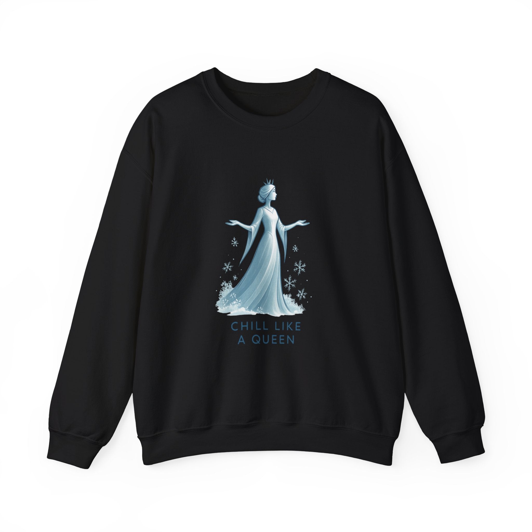 Chill Like a Queen Sweatshirt — Cozy Frozen-Inspired Crewneck