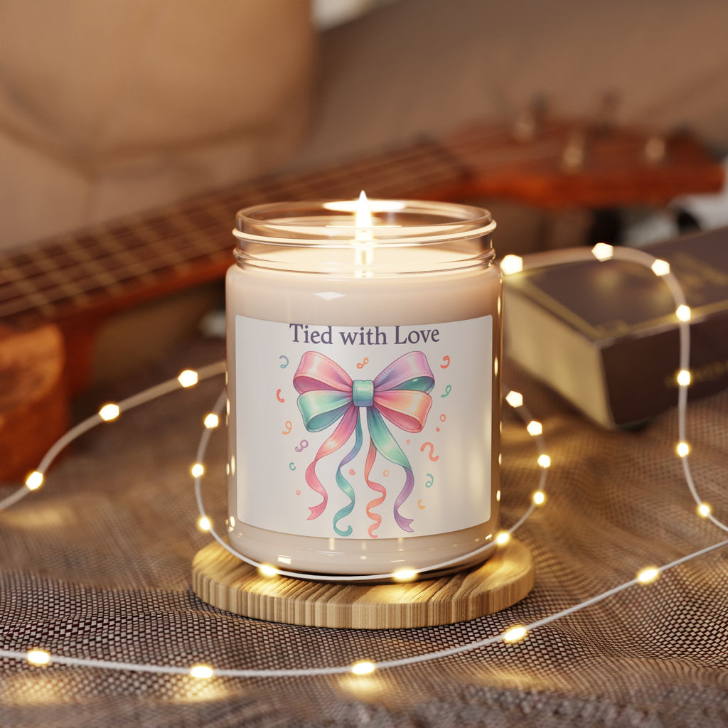 Tied with Love Scented Soy Candle — 9oz Pastel Ribbon Gift Candle
