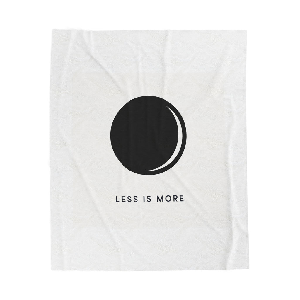 Minimal Moon Graphic Velveteen Plush Blanket | Less Is More