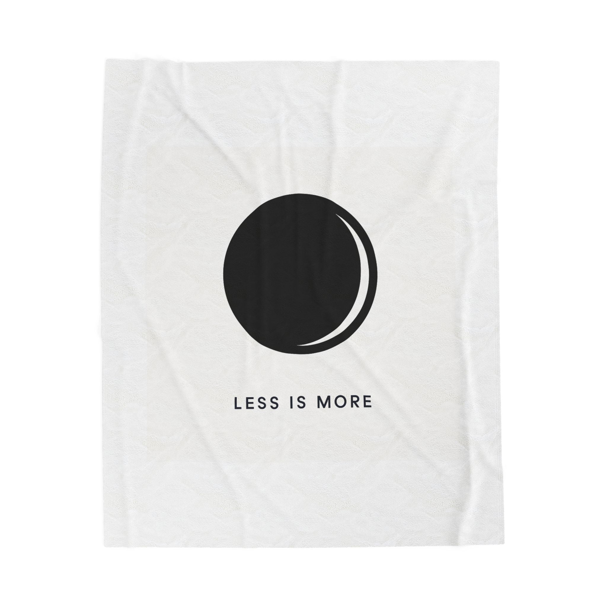 Minimal Moon Graphic Velveteen Plush Blanket | Less Is More