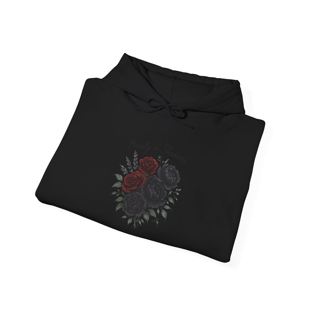 Floral Moon Hoodie — 'Beauty in Darkness' Graphic Pullover