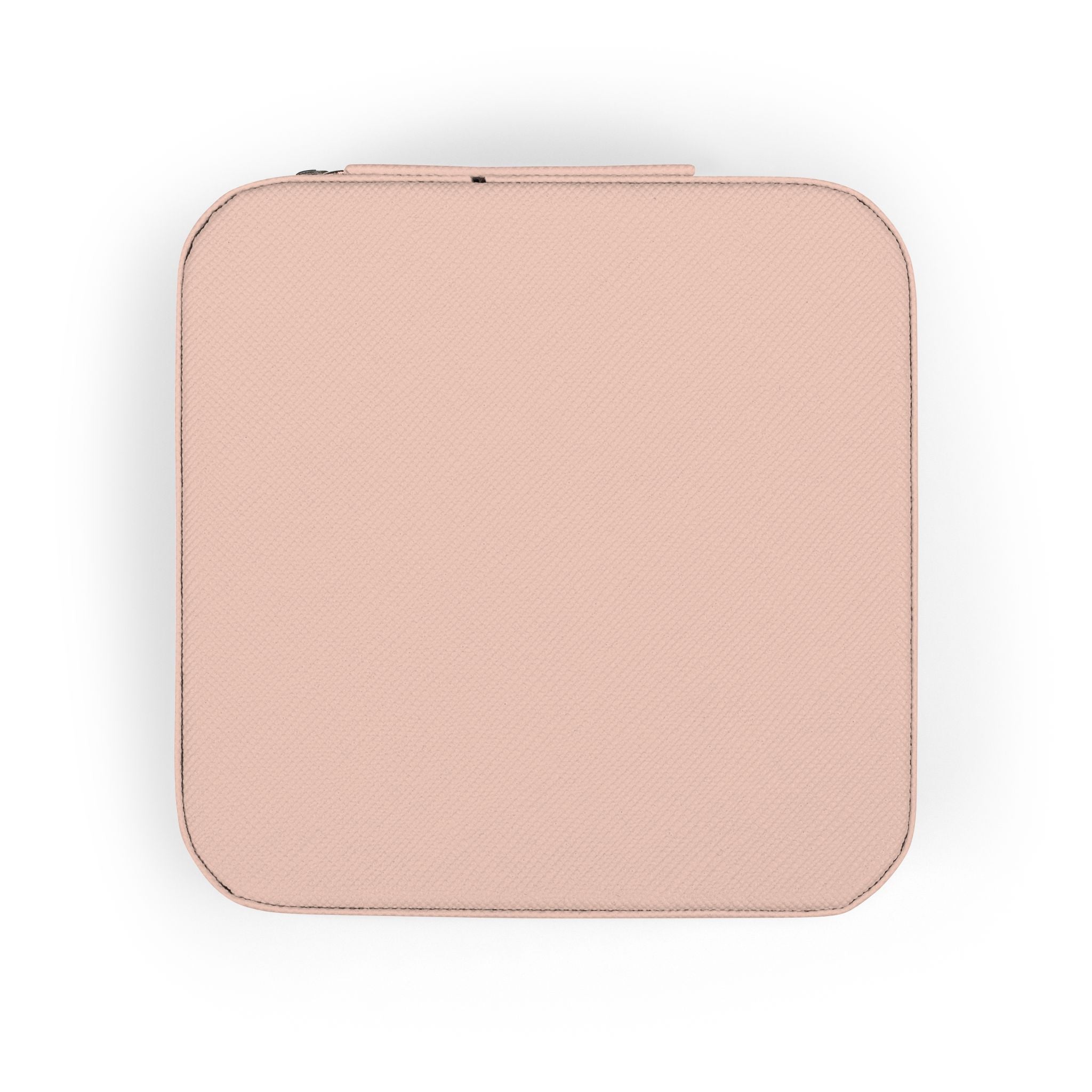 Floral Travel Jewelry Case — Compact Pink Organizer for Rings, Earrings & Necklaces