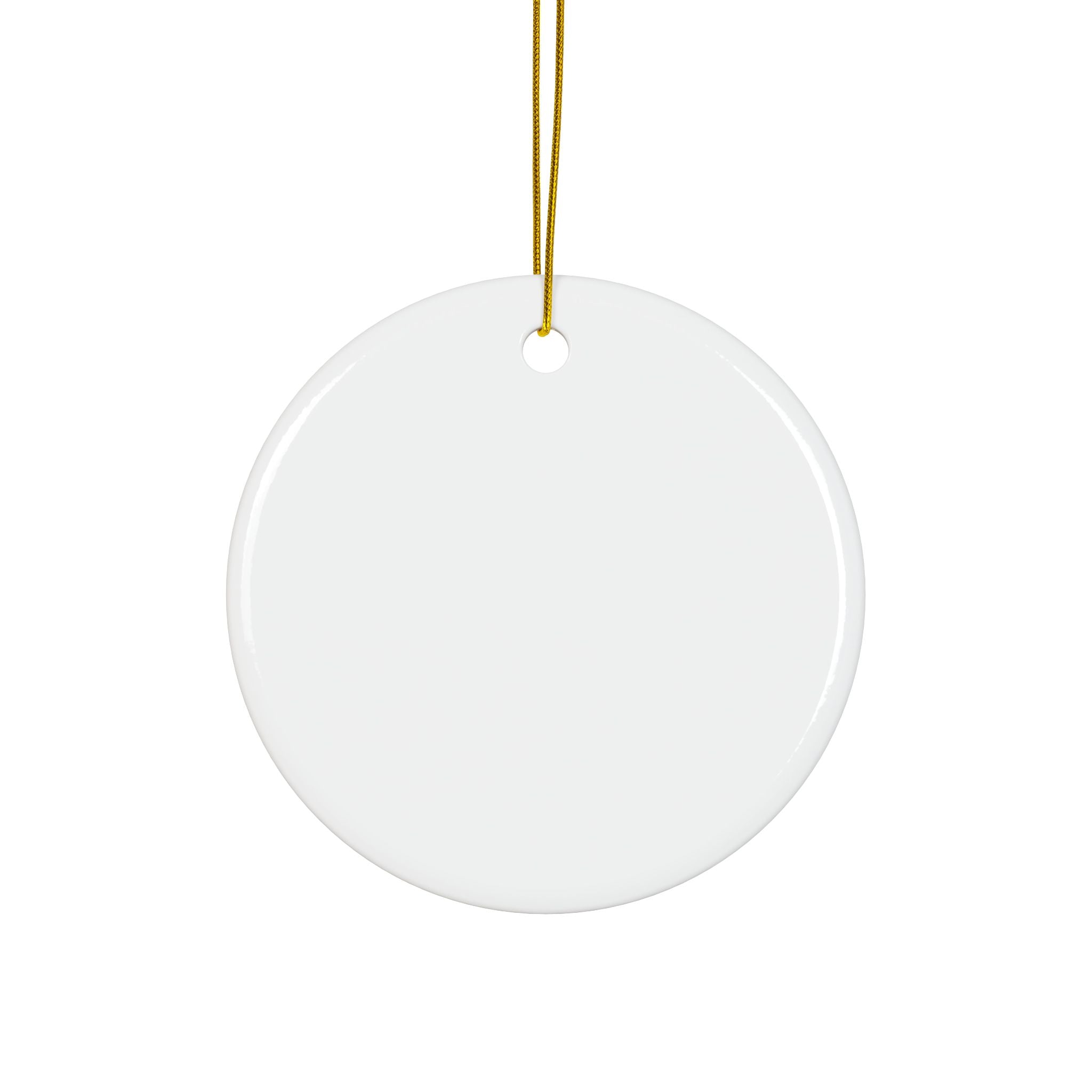 Ceramic Ornament — Whimsy & Fun Moon with Balloons Double‑Sided Holiday Decor