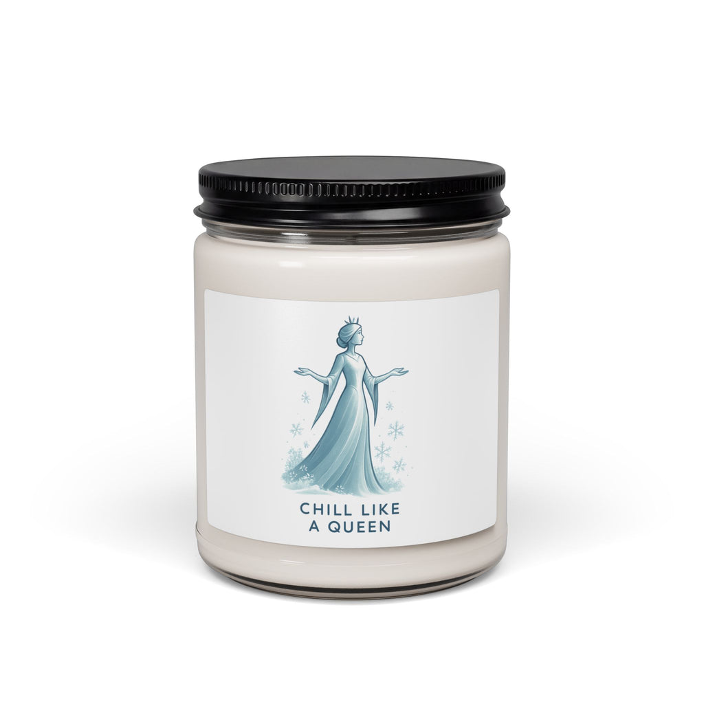 Chill Like a Queen Soy Candle — 9oz Scented Jar, Cool Winter Floral