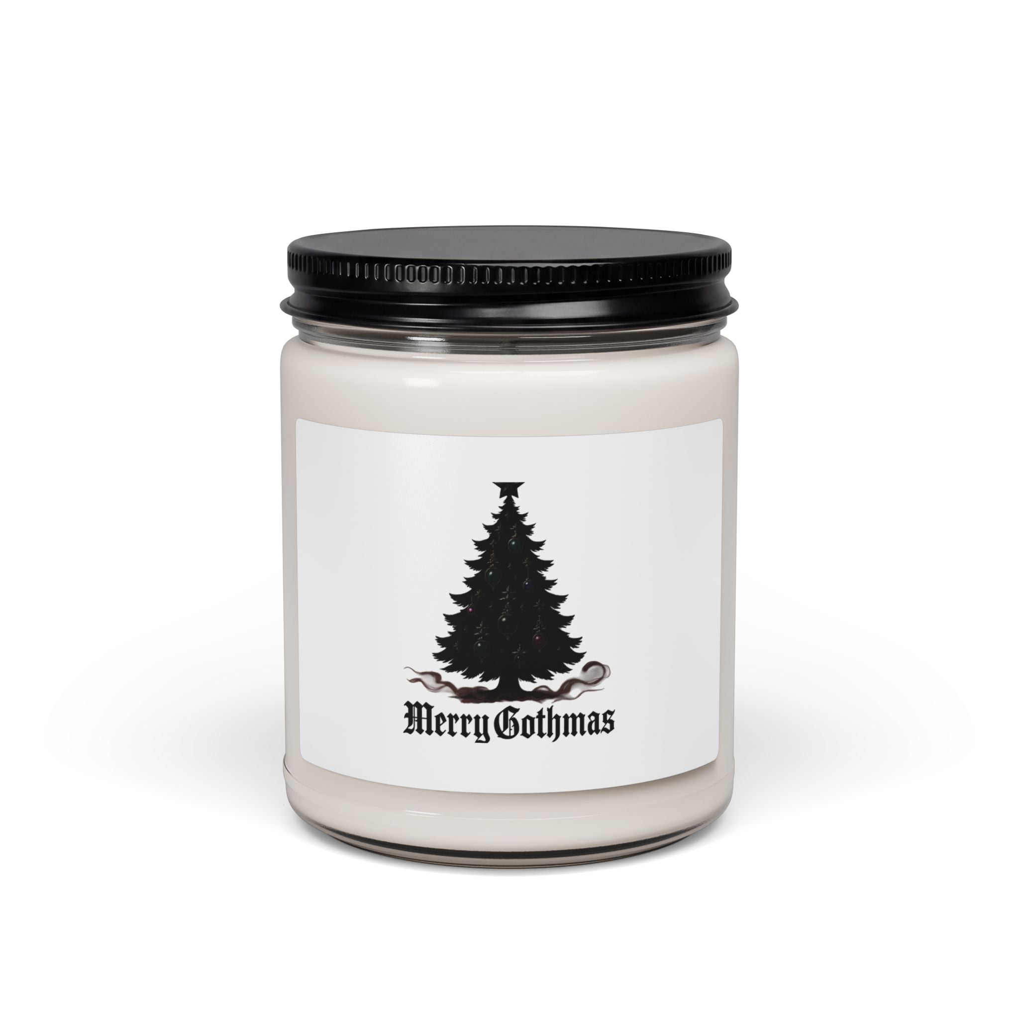 Merry Gothmas Soy Candle — 9oz Scented Holiday Candle (Gothic Christmas Tree)