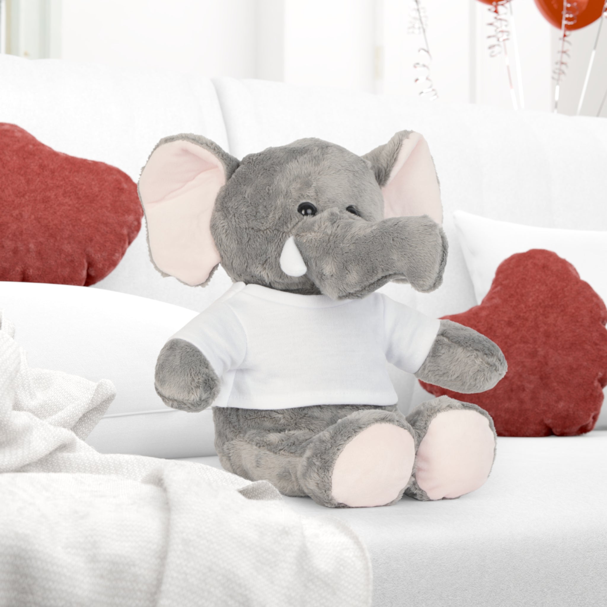 Classic Brown Bear Plush Toy with White T-Shirt | Customizable Shirt
