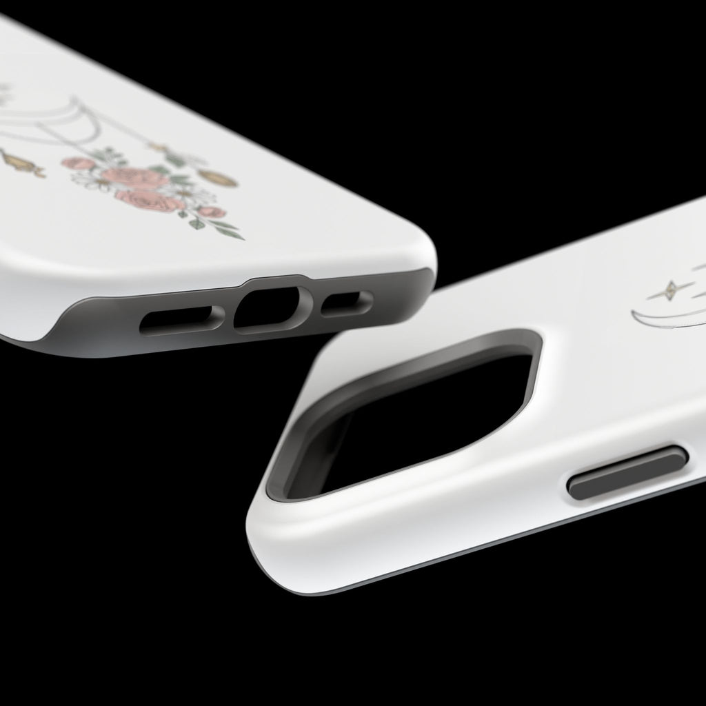 Moon & Roses Magnetic Impact Phone Case — Celestial Floral iPhone Cover