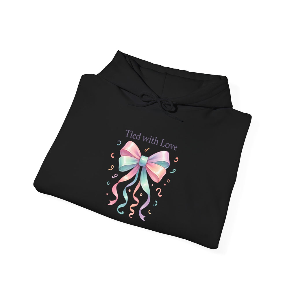 Hoodie – "Tied with Love" Pastel Ribbon Bow Pullover