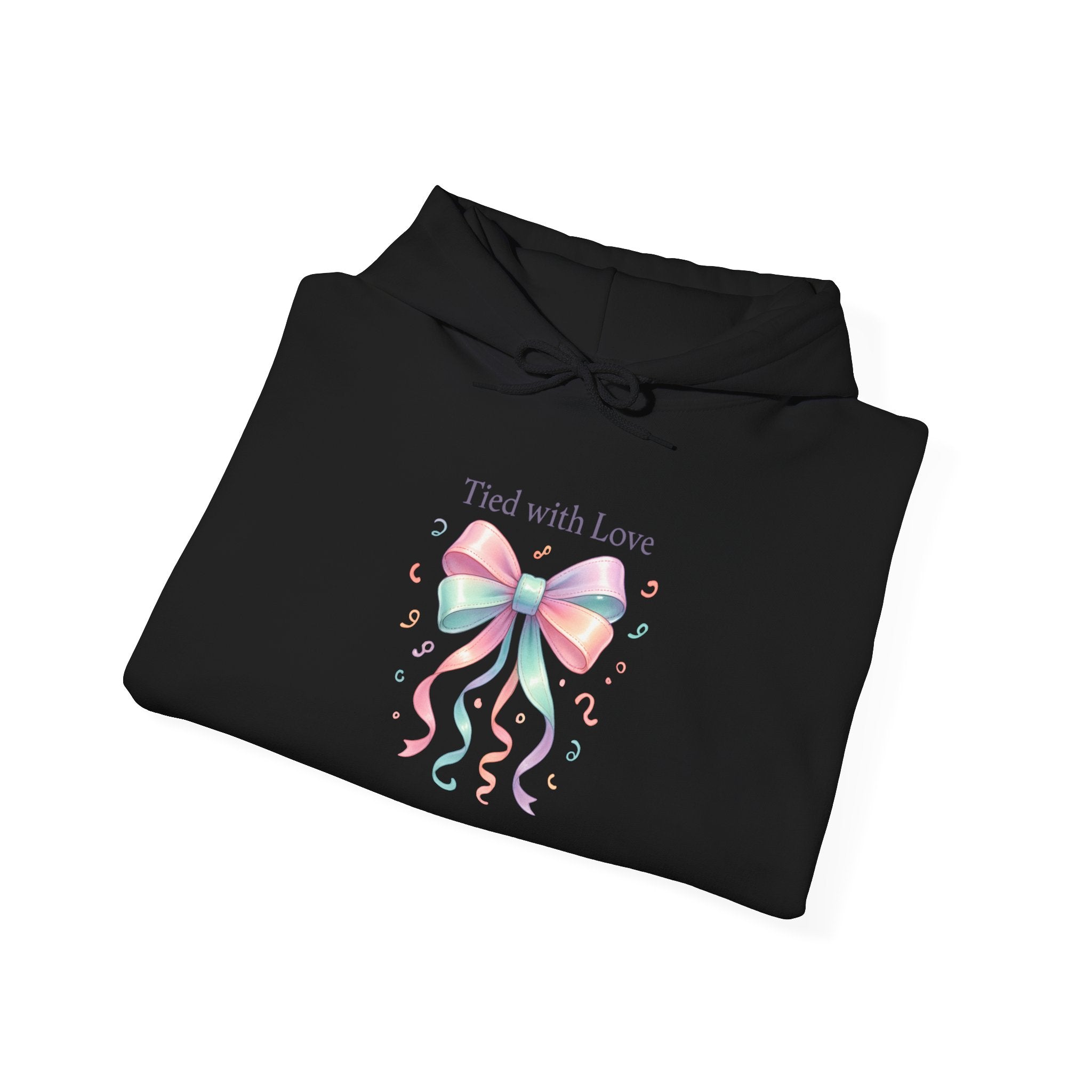 Hoodie – "Tied with Love" Pastel Ribbon Bow Pullover