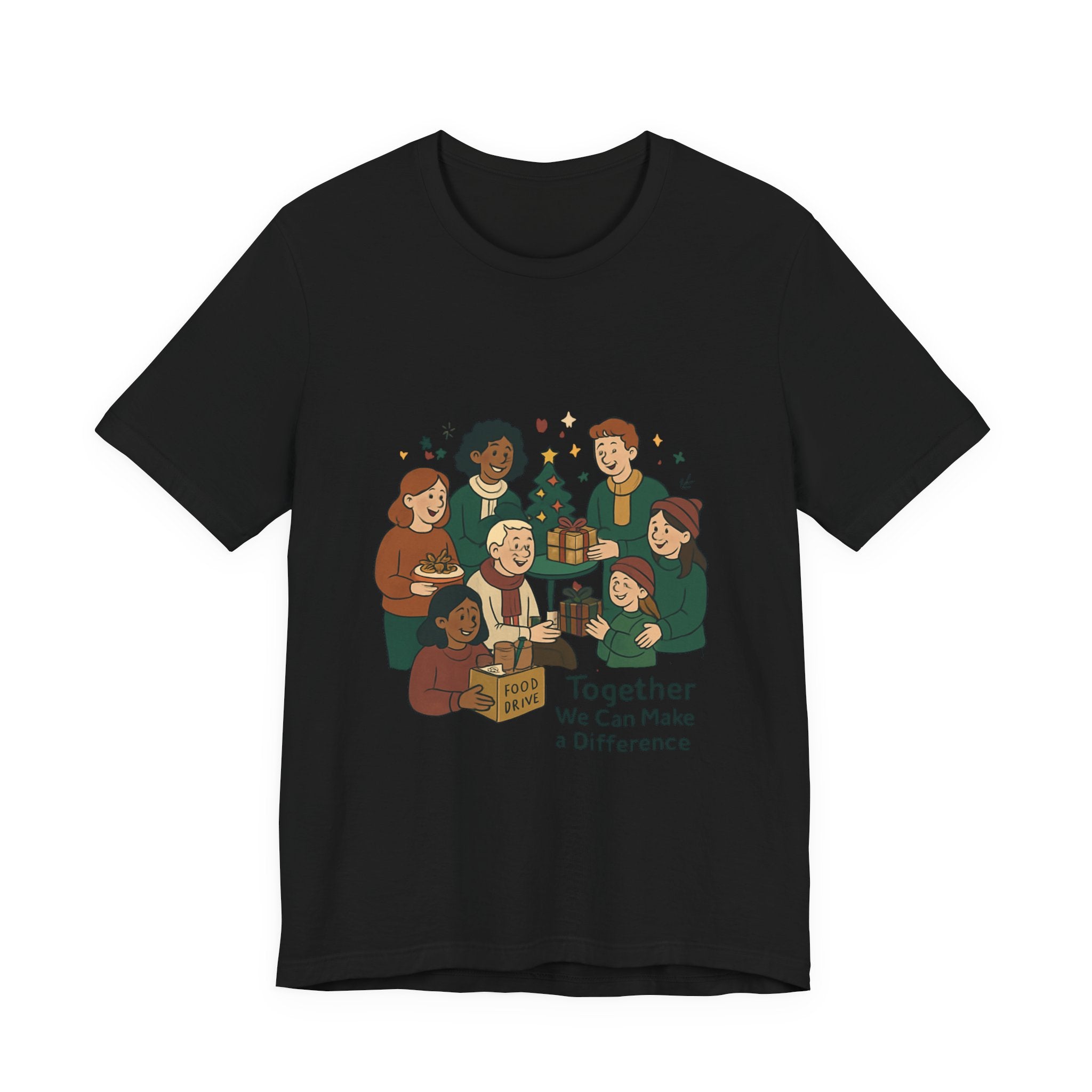 Together We Can Make a Difference Tee — Community Giving Holiday T-Shirt