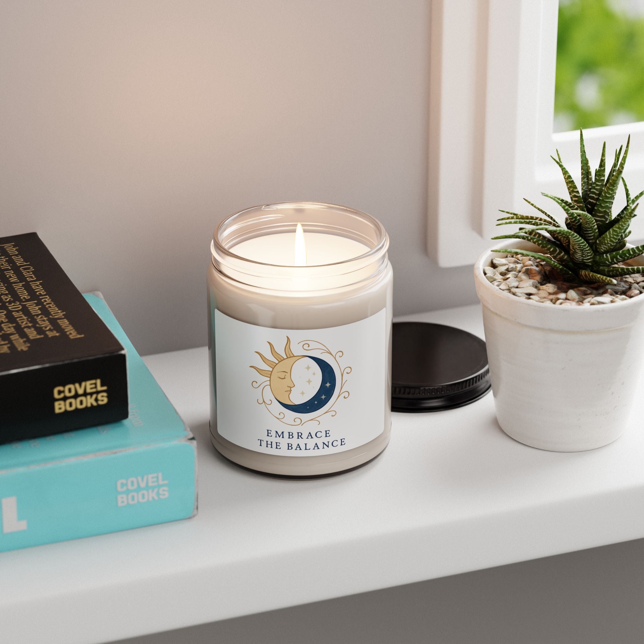 Embrace the Balance Soy Candle — 9oz Scented Jar (Sun & Moon Aromatherapy)
