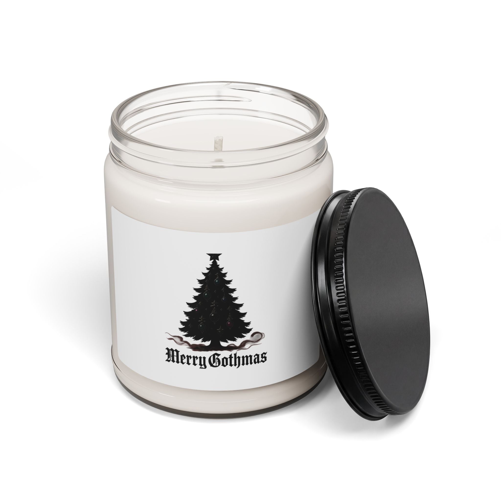 Merry Gothmas Soy Candle — 9oz Scented Holiday Candle (Gothic Christmas Tree)