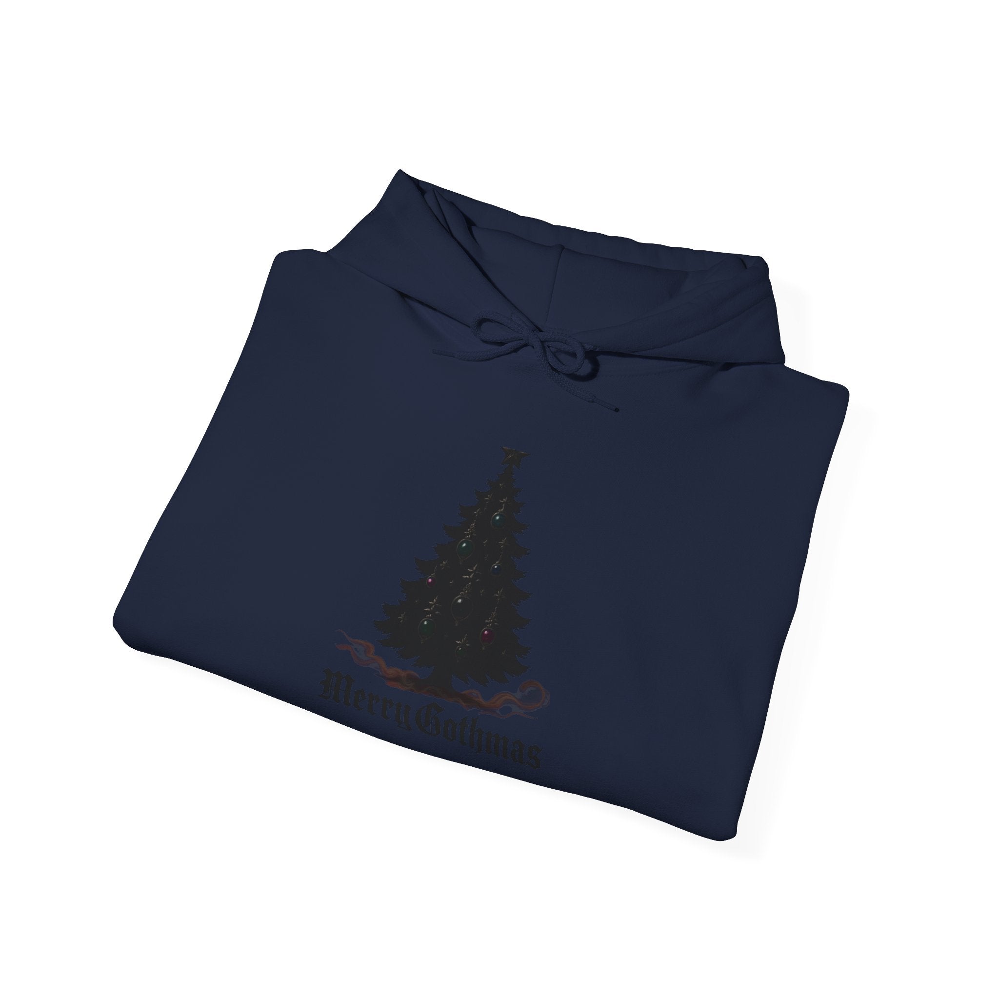 Gothic Christmas Tree Hoodie — "Merry Gothmas" Holiday Sweatshirt