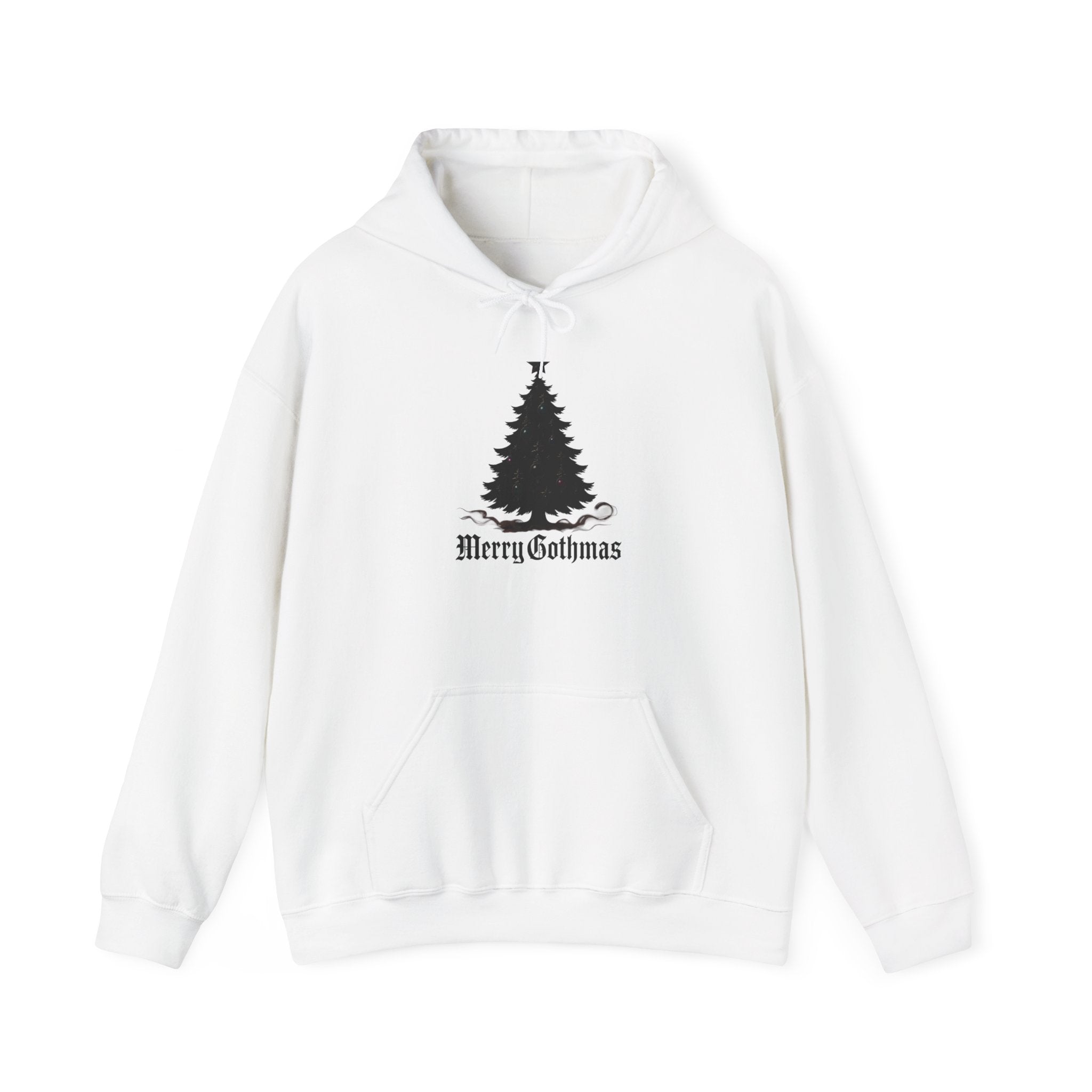 Gothic Christmas Tree Hoodie — "Merry Gothmas" Holiday Sweatshirt