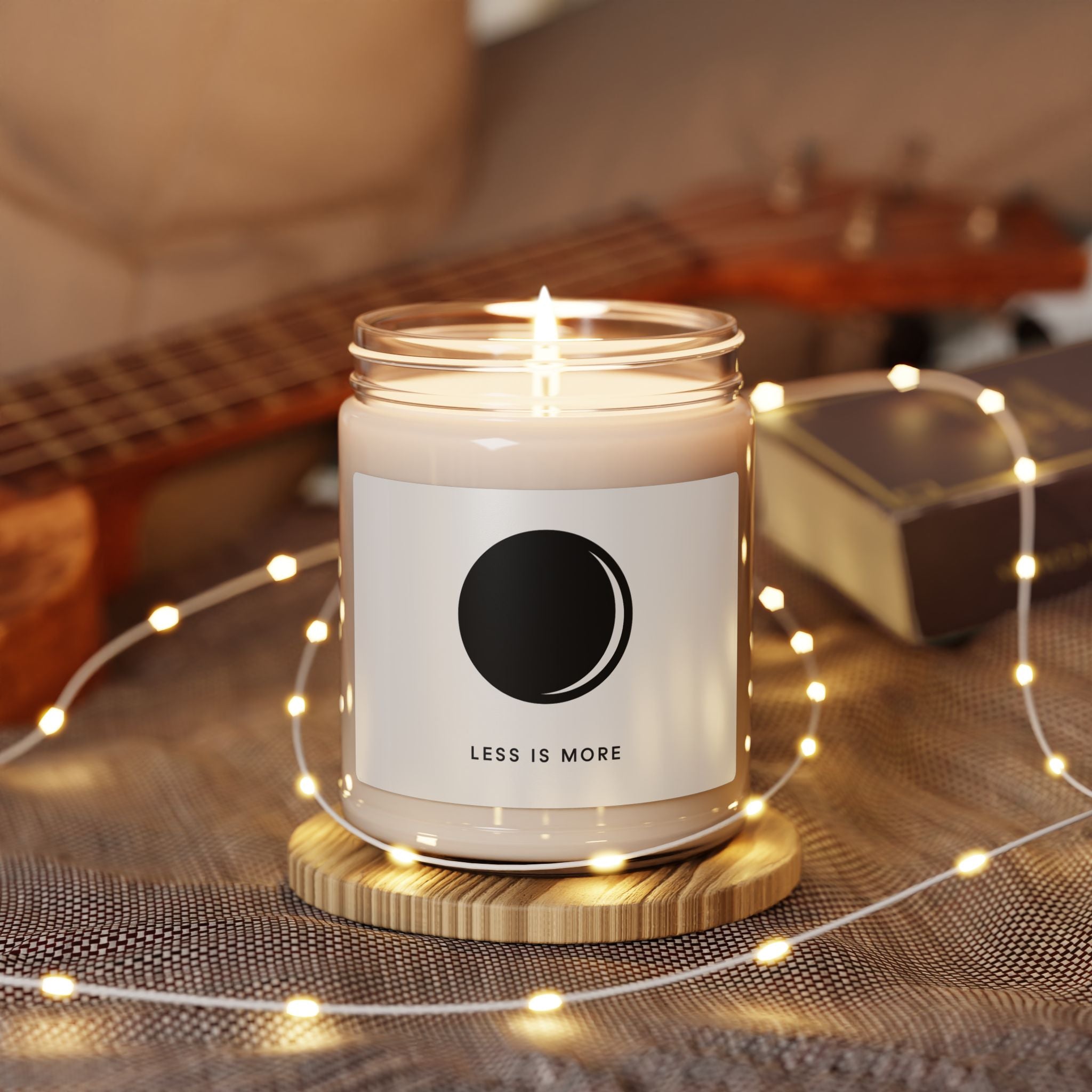 Minimal Moon Graphic Candle, Soy Candle 9oz | Less Is More