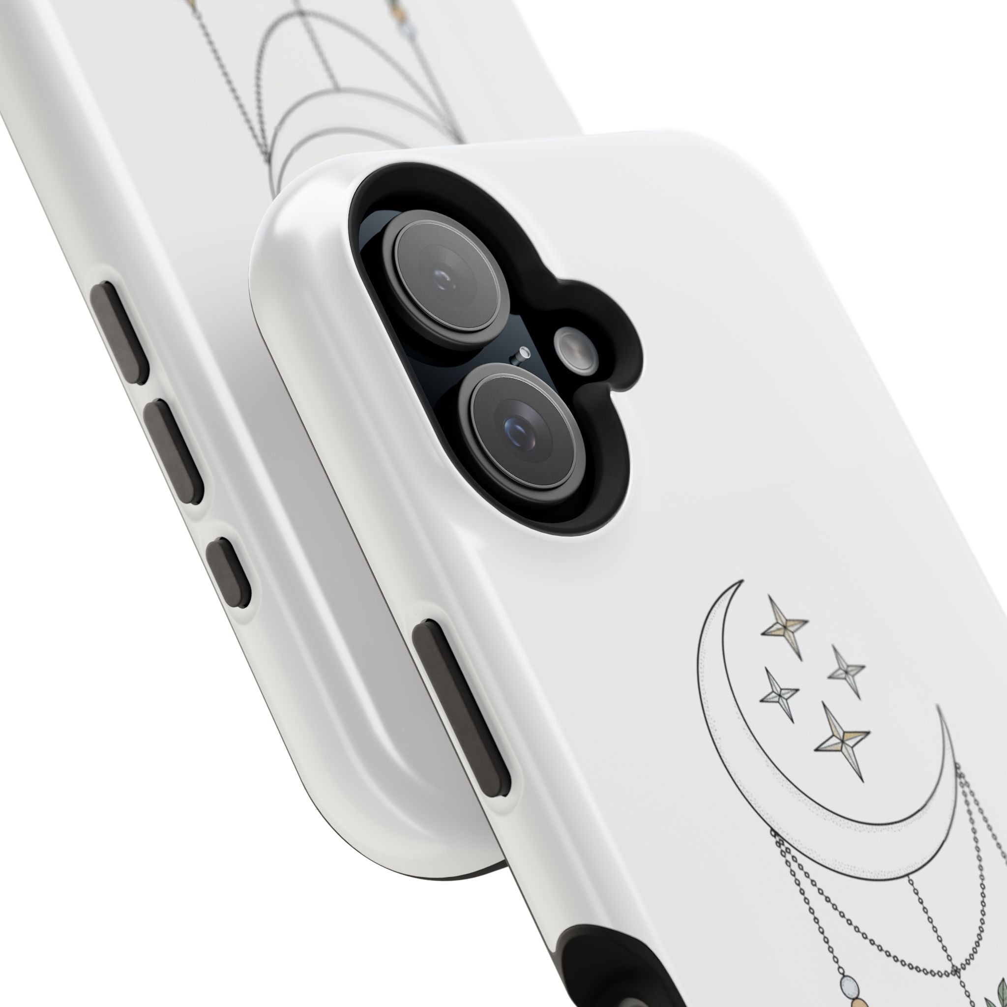Moon & Roses Magnetic Impact Phone Case — Celestial Floral iPhone Cover