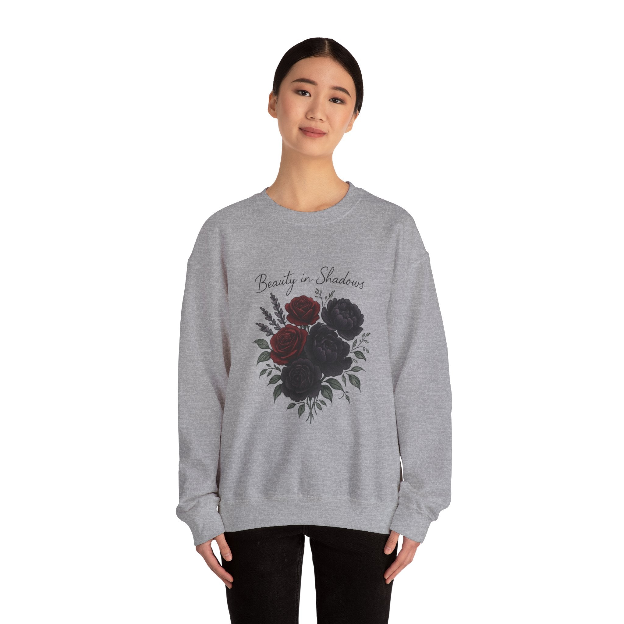 Floral 'Beauty in Shadows' Crewneck Sweatshirt