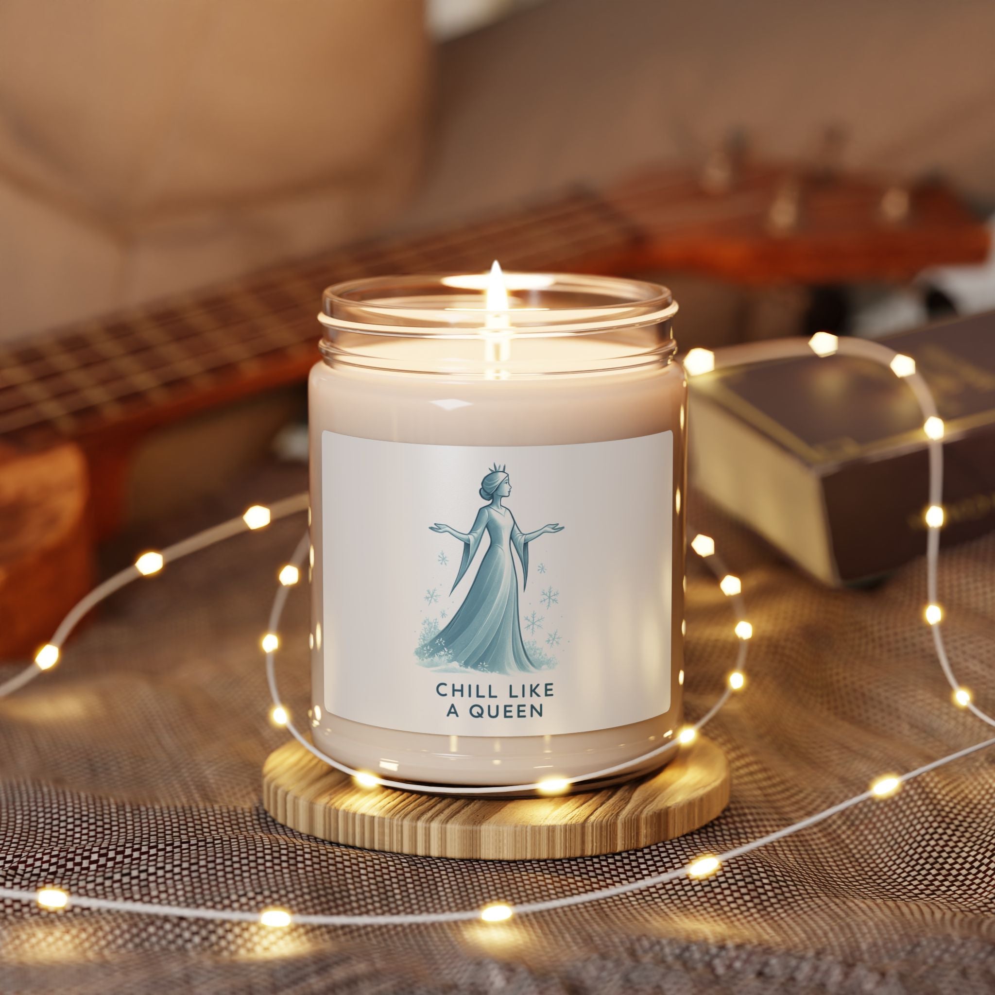Chill Like a Queen Soy Candle — 9oz Scented Jar (Winter Floral)