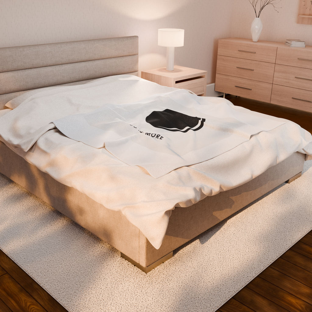 Minimal Moon Graphic Velveteen Plush Blanket | Less Is More